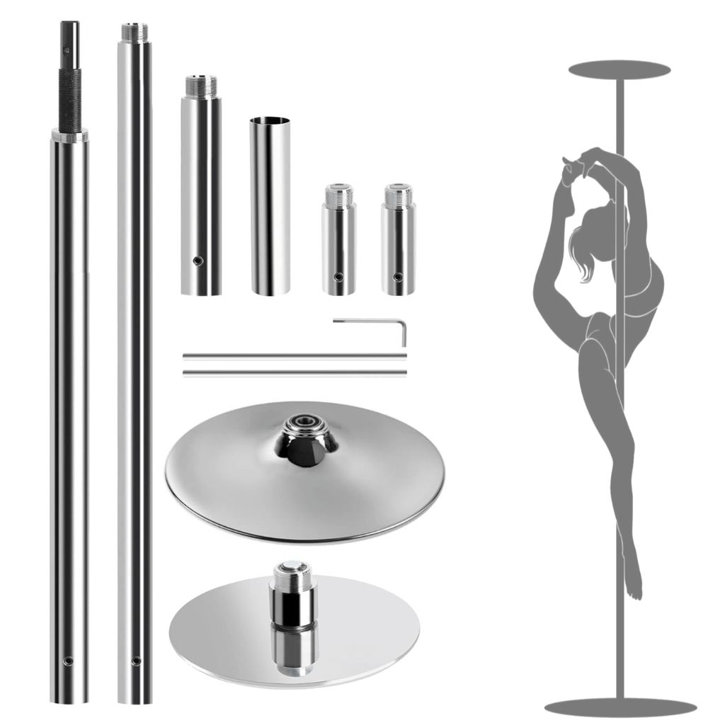 FFitness Palo per Pole Dance Regolabile in Altezza - Modalità Spinning e Statica FFFFitness