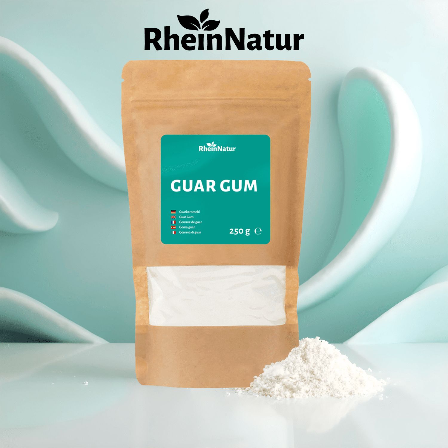 RheinNatur Guarkernmehl Guar Gum Pulver 250 g