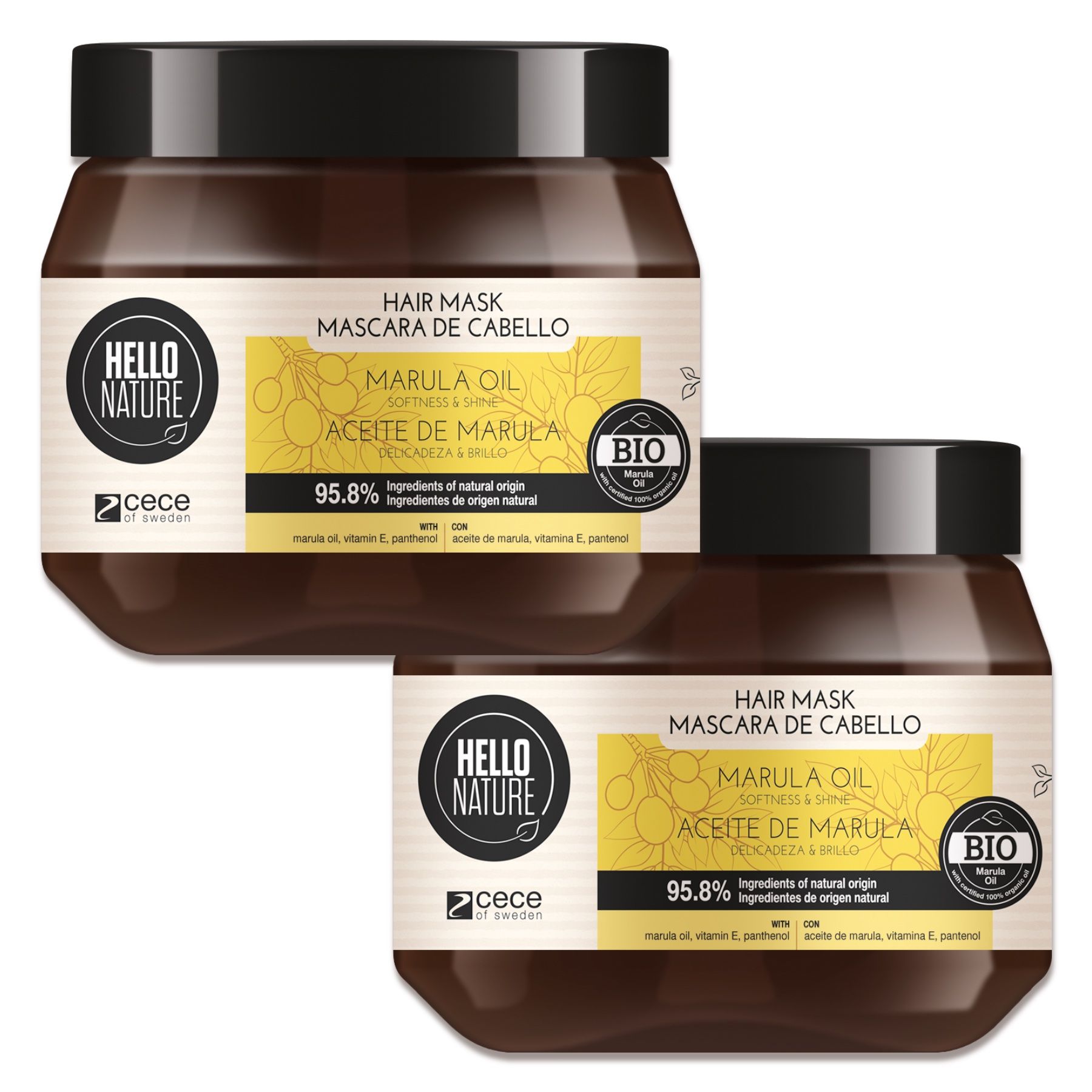 Hello Nature Haarmaske mit Marula Öl für intensive Haarpflege