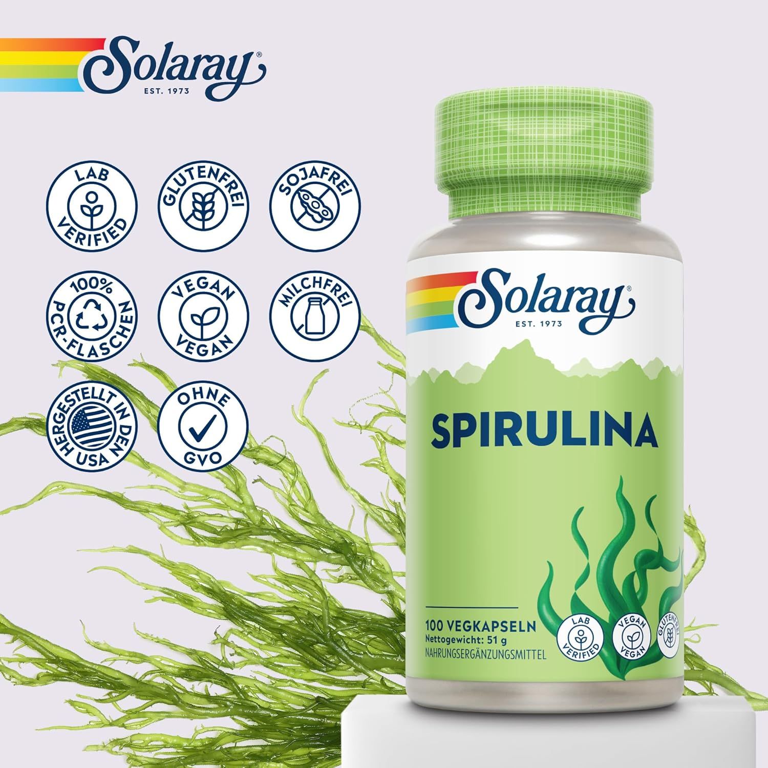 Solaray Spirulina Algen Kapseln