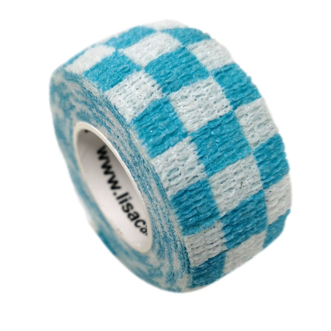 LisaCare Fingerpflaster - Karo Blau - 2.5cm x 4.5m