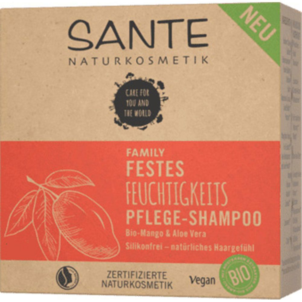 Sante Family Festes Feuchtigkeits Pflege-Shampoo Bio-Mango & Aloe Vera 60 g Shampoo