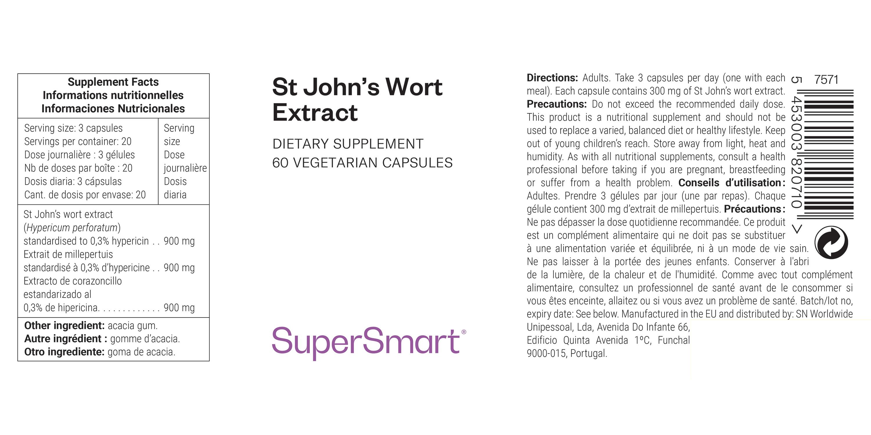 SuperSmart - St John’s Wort Extract 60