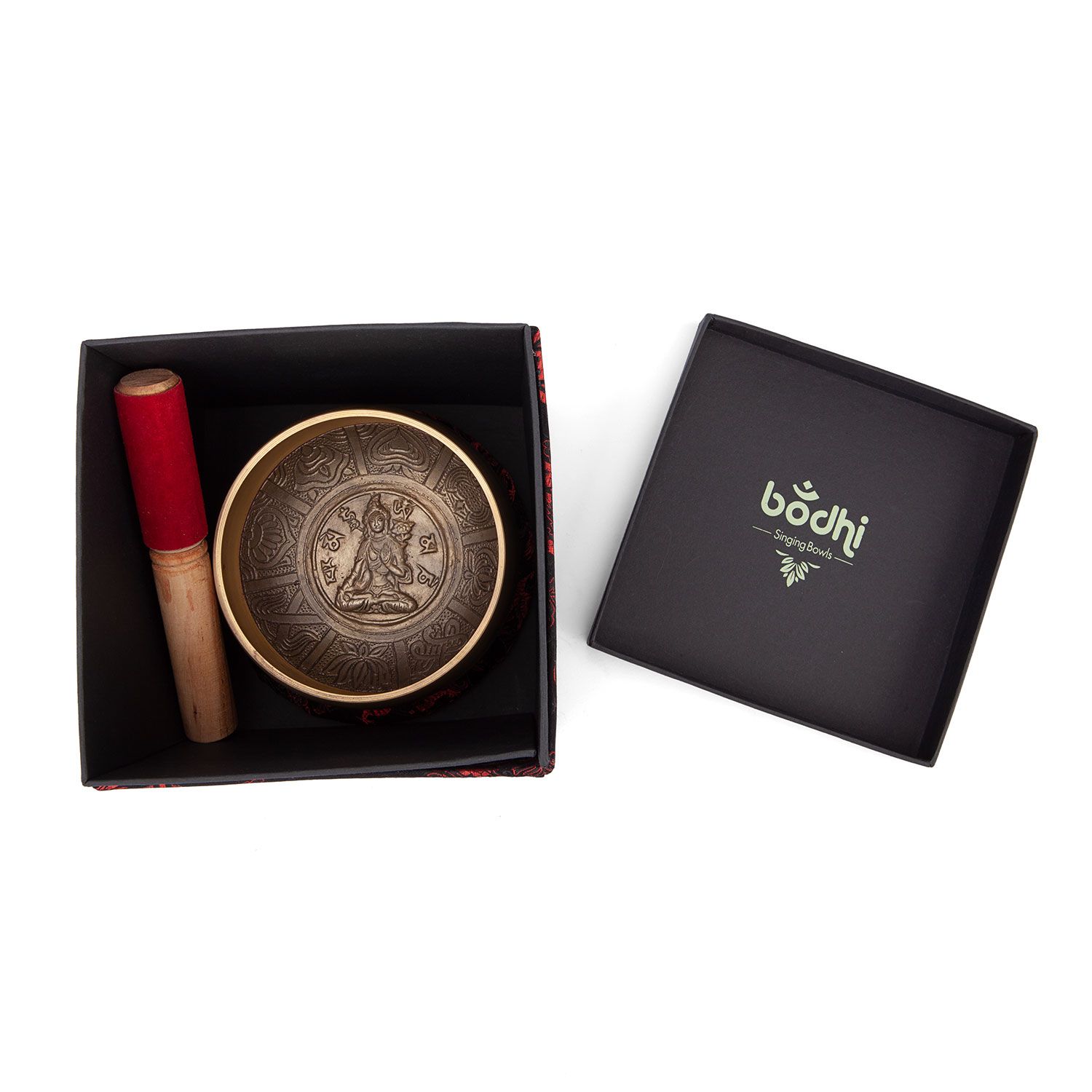 bodhi Indische Klangschale mit TARA Design in Geschenkbox