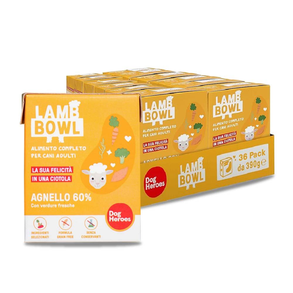Dog Heroes Lamb bowl Multipack 36x390g