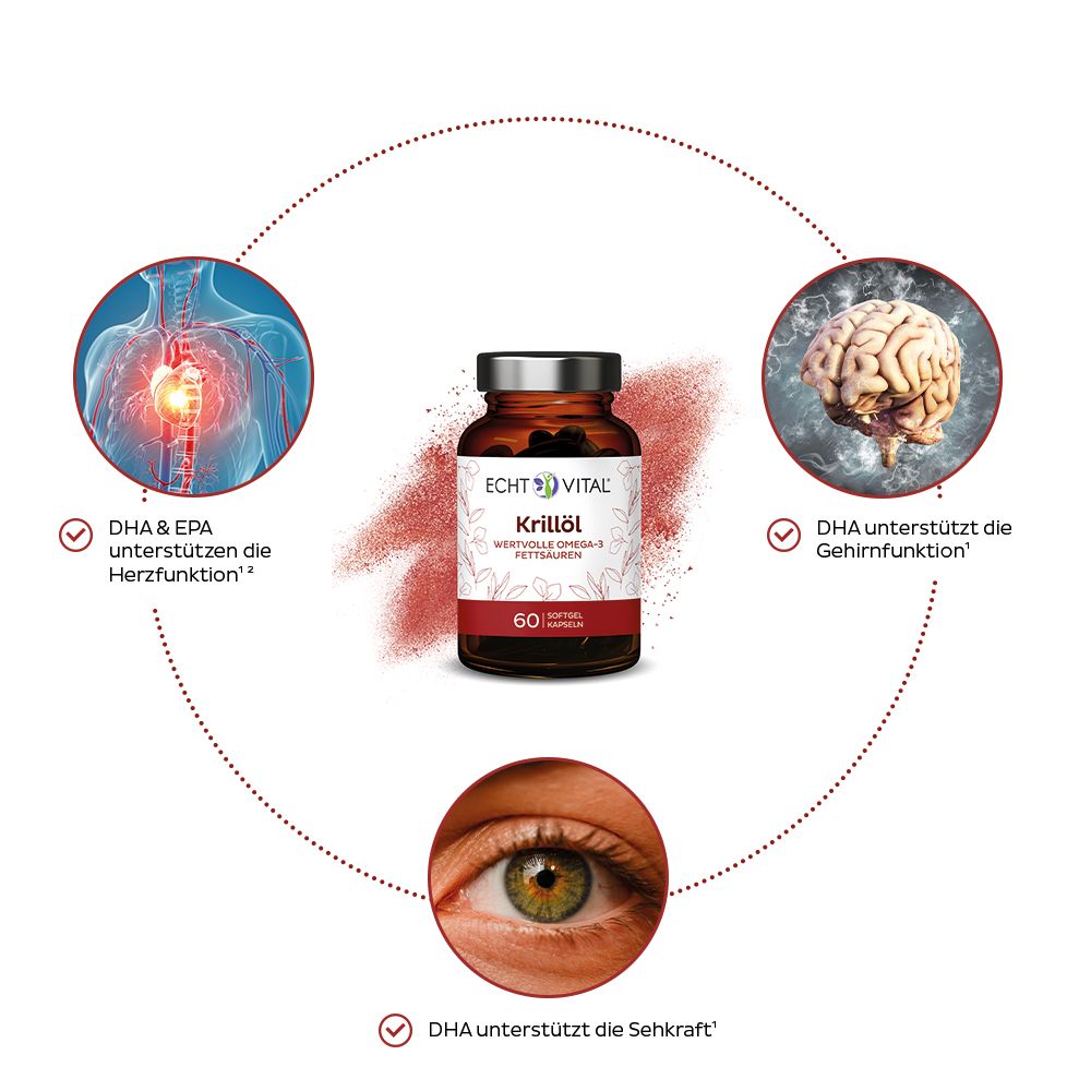 Echt Vital Krillöl 3x60 St Weichkapseln