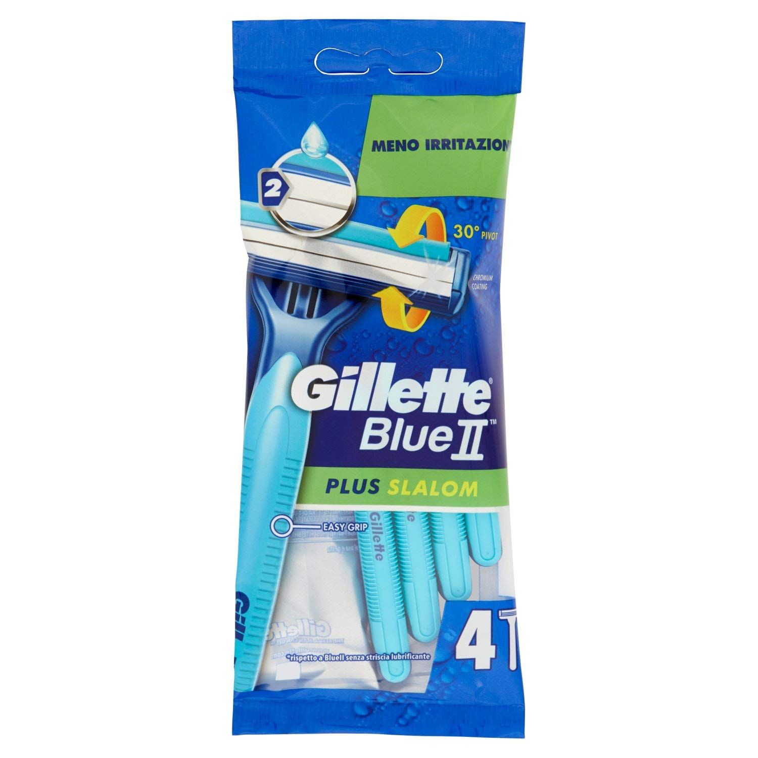 Gillette Rasoio Monouso Blue II Plus Slalom - 4 pezzi