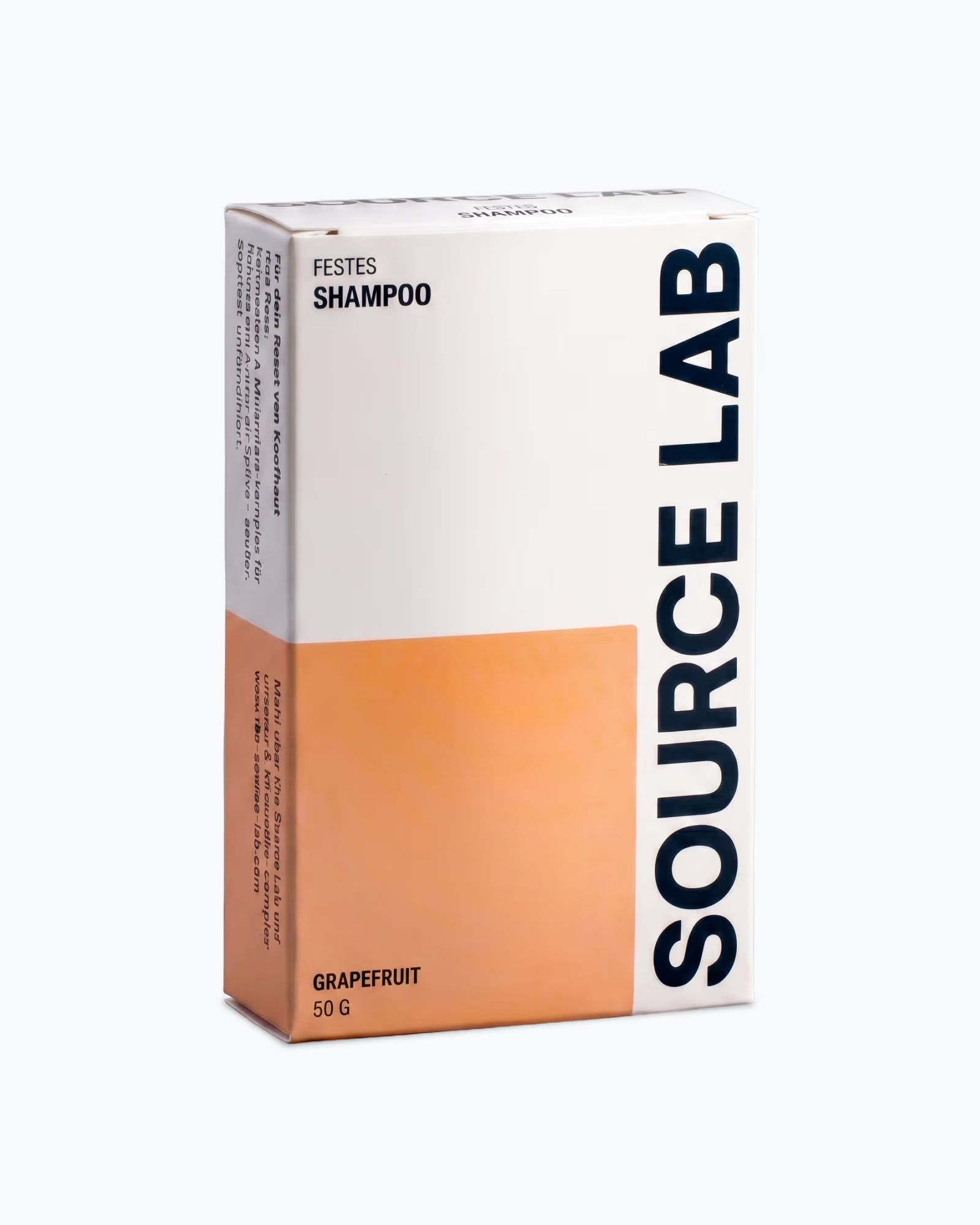 Verpackung für Source Lab Grapefruit Festes Shampoo, 50g.