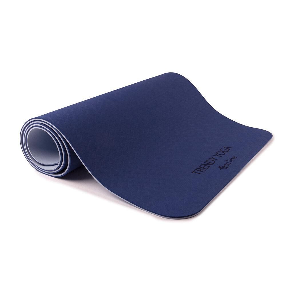 yogabox Eco Yogamatte TPE 2-farbig - indigo / hellblau 180 x 60 0,6 cm 1 St