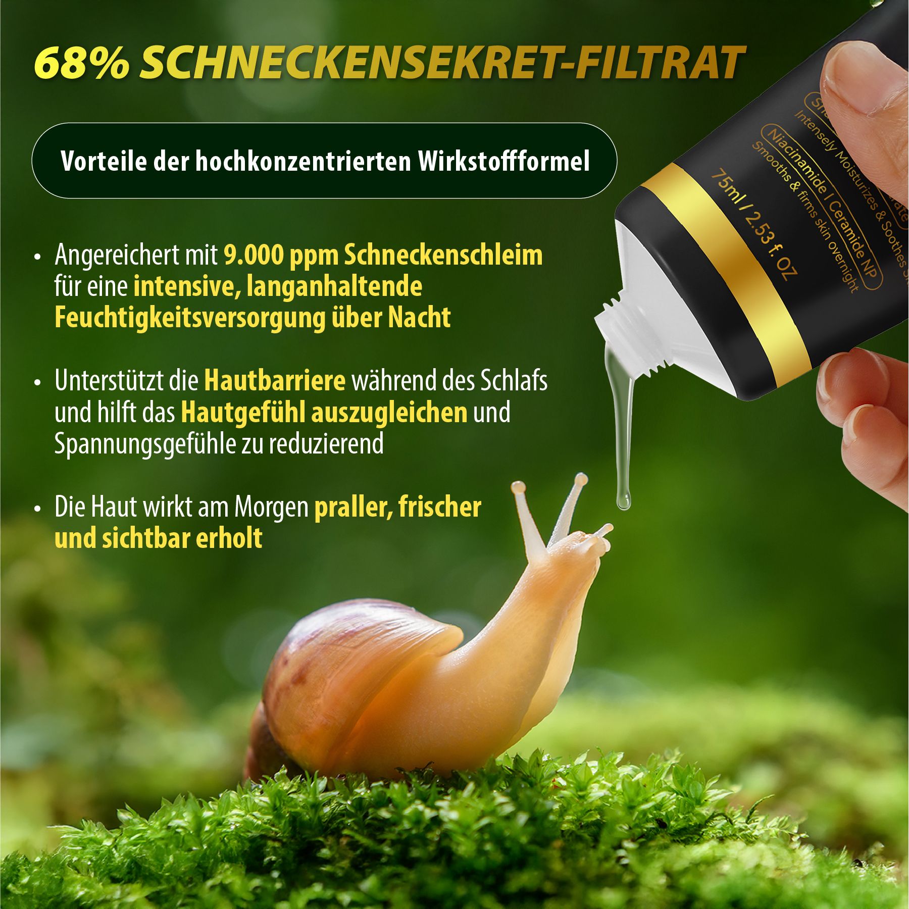 P-beauty  Nachtmaske Gesicht Snail Mucin Kollagen Night Wrapping Mask