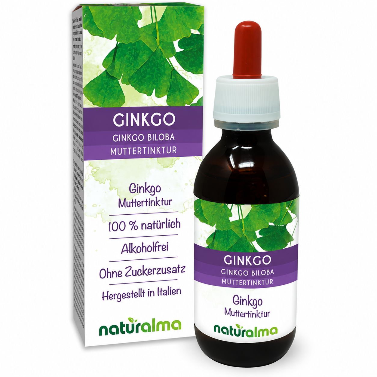 Naturalma Ginkgo (Ginkgo biloba) alkoholfreie Tropfen 120 ml