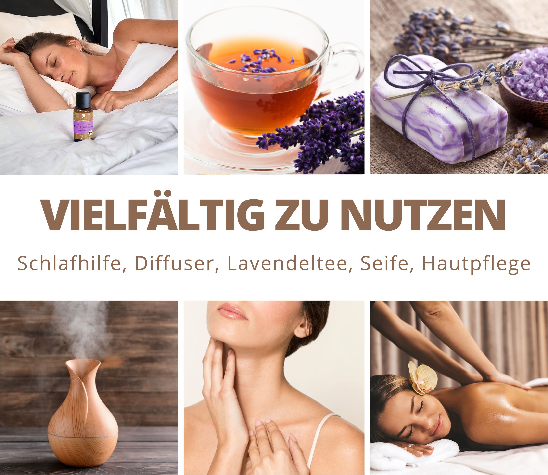 PHINTIN Bio Lavendelöl – 100 % naturrein, ätherisches Öl (Lebensmittelqualität)