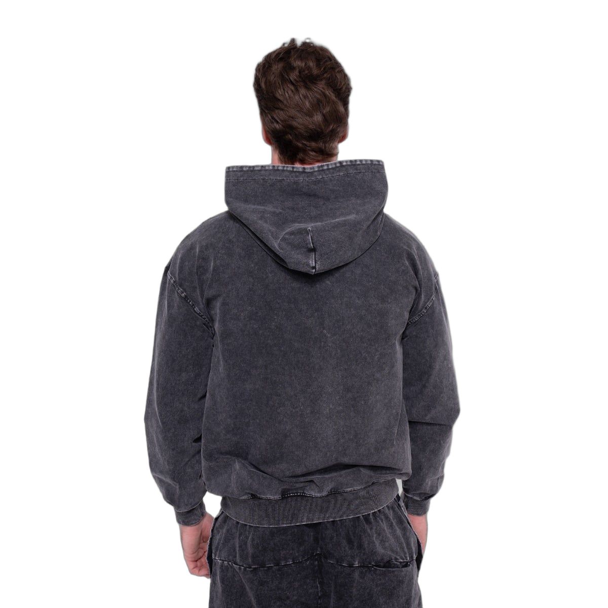 GymBeam Herren Hoodie oversized mit Reißverschluss und Washed-Effekt