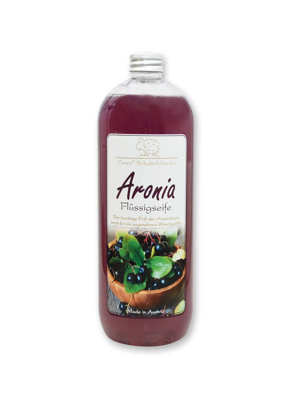 Florex Flüssigseife Aronia Bio Schafmilch 1 Liter Flasche Nachfüller