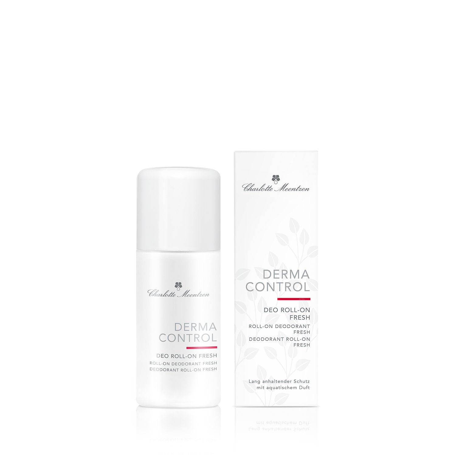 Deo Roll-on und Verpackung mit Schriftzug 'Derma Control'.