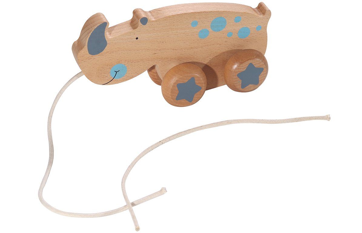 Kindsgut Holz-Ziehtier Nashorn