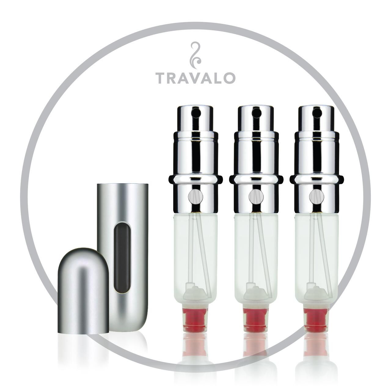 Travalo, Classic Set = Easy Fill Perfume Spray Vaporisateur Rechargeable Hülle + 3 Patronen