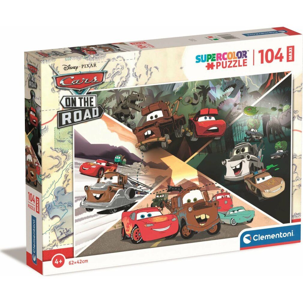 clementoni Puzzle Autos auf der Straße maxi 104 Teile