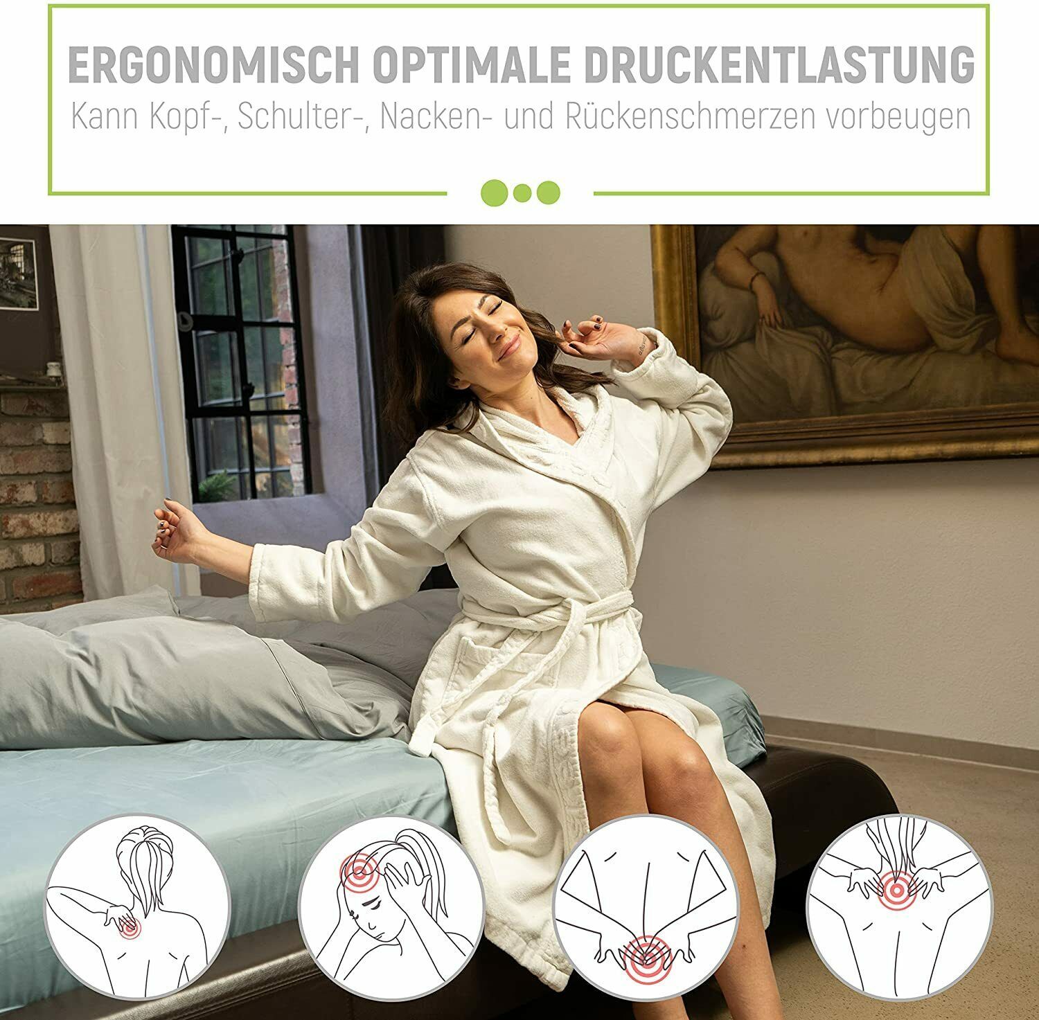 Orthopädisches Schlafkissen: Wellenform für erholsamen Schlaf