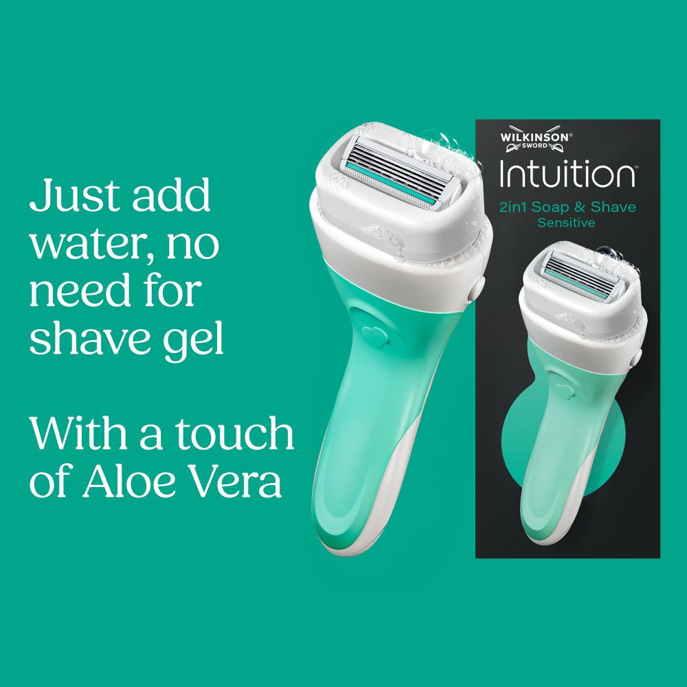 Wilkinson Sword Intuition 2in1 Sensitive Rasierer mit Aloe Vera und 3+1 Ersatzklingen.
