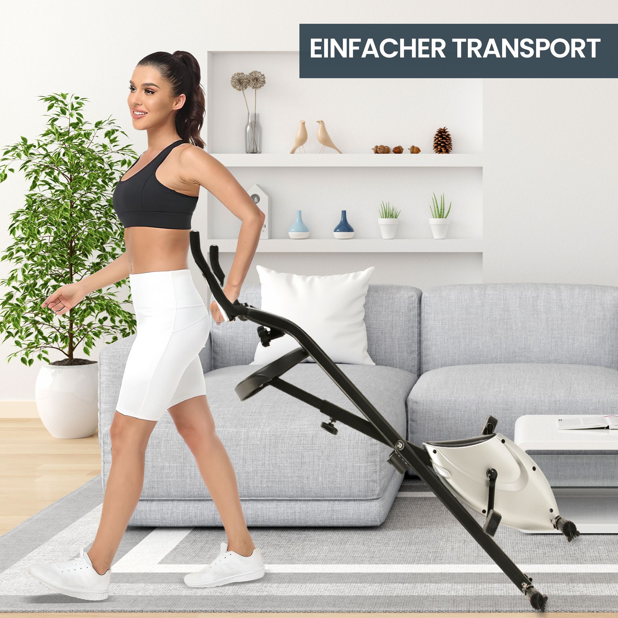 aktivshop Heimtrainer X-Bike aktiv Pro: Indoor Bike, Hometrainer Fahrrad klappbar für Zuhause