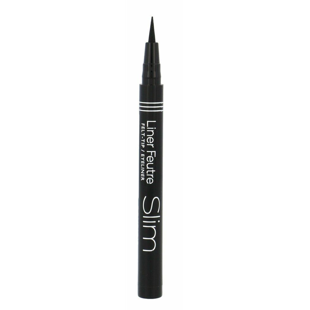 Schwarzer Eyeliner-Stift mit Filzspitze. Aufschrift: Liner Feutre Slim.
