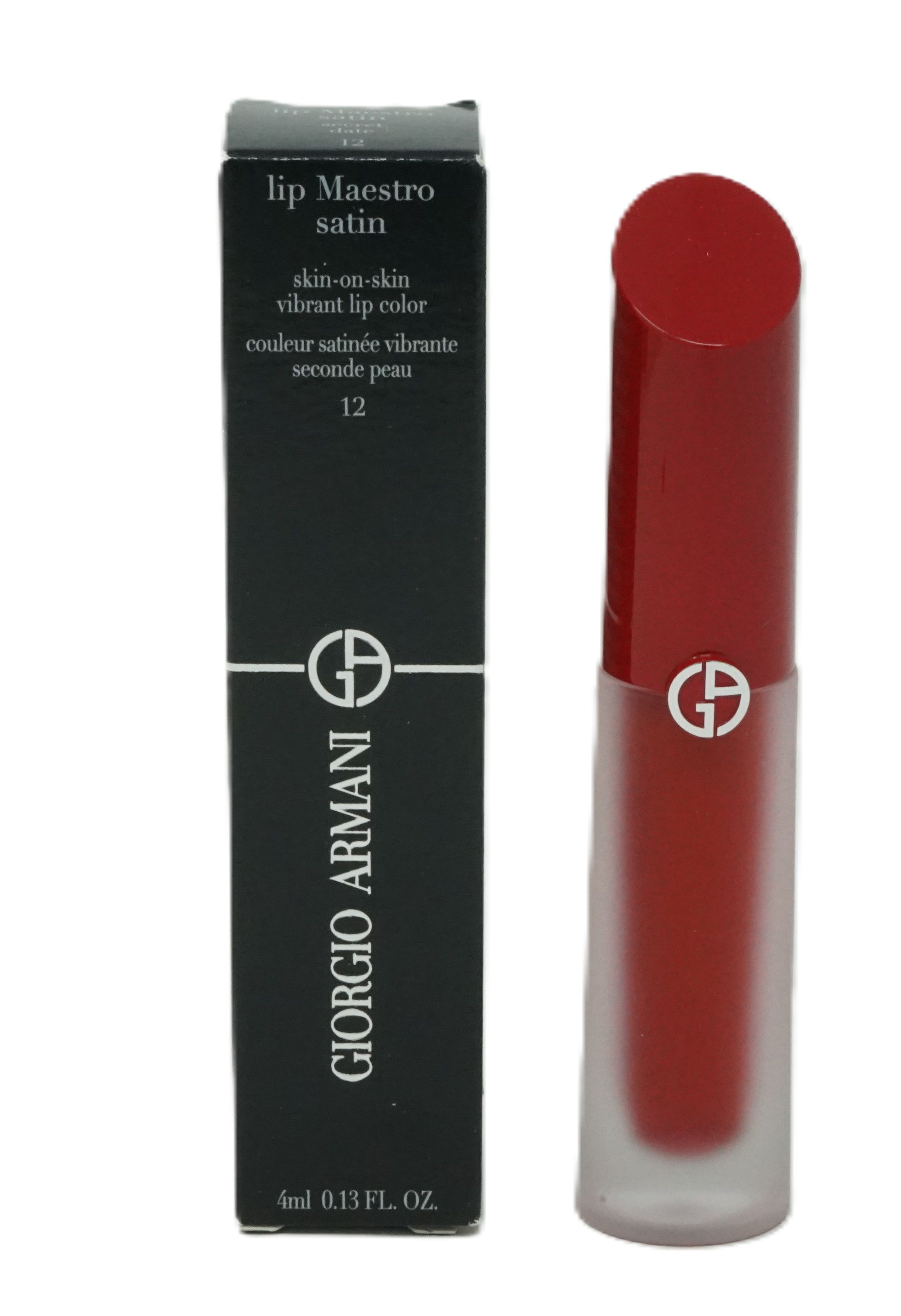 Giorgio Armani Lip Maestro satin vibrant lip color secret date 12
