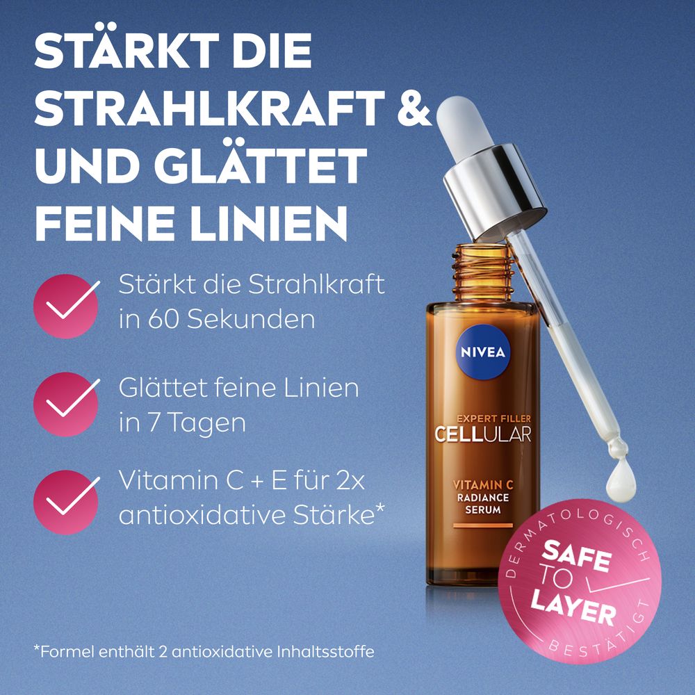 NIVEA CELLULAR Expert Filler Routine Set Vitamin C Serum & LSF 50 Fluid