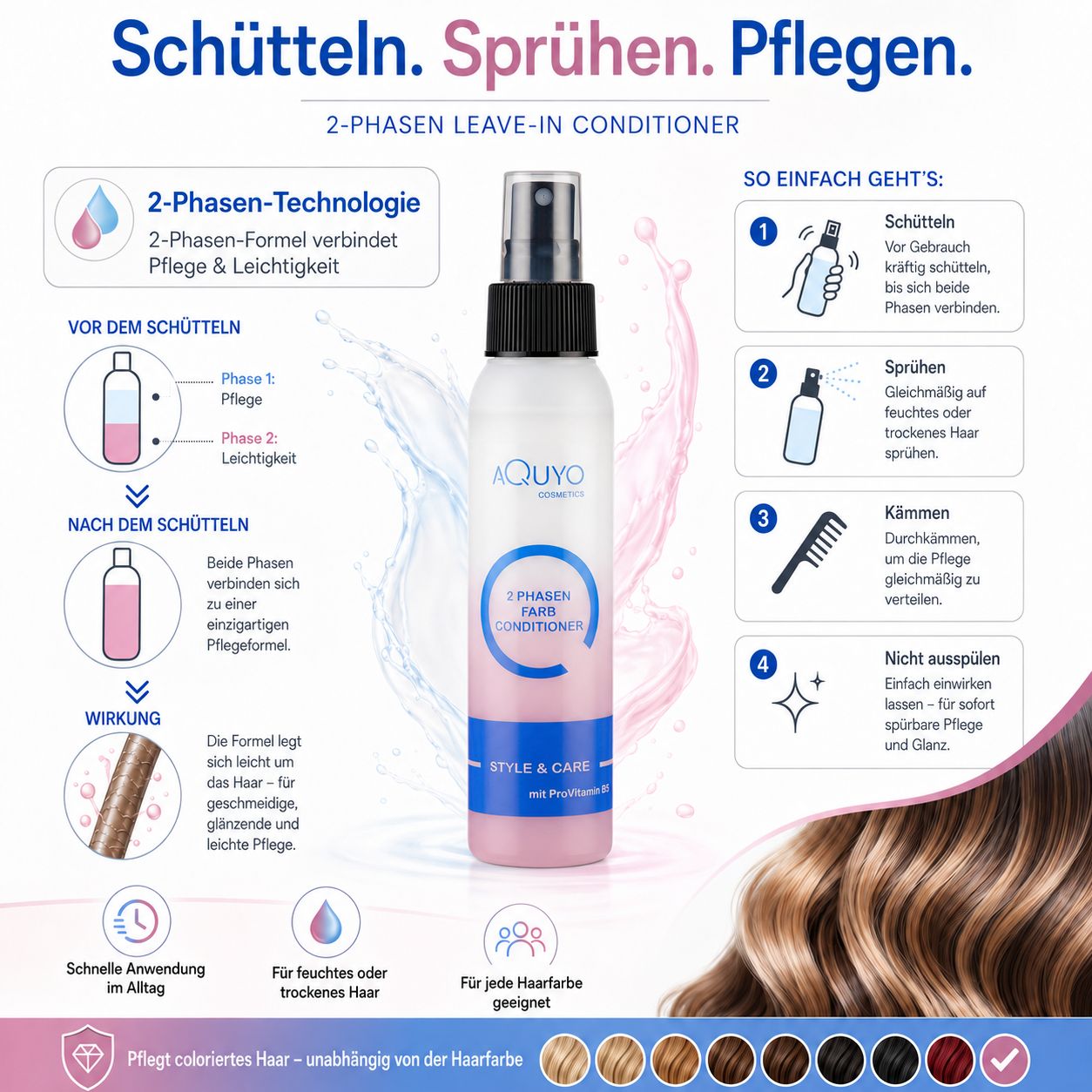 Style & Care 2-Phasen Farb-Conditioner für beanspruchtes und gefärbtes Haar