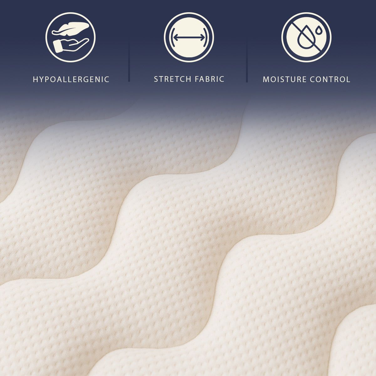 The White Stone Matratze 140x200 aus Hypoallergener Schaum und Memory Foam, Höhe 22 cm