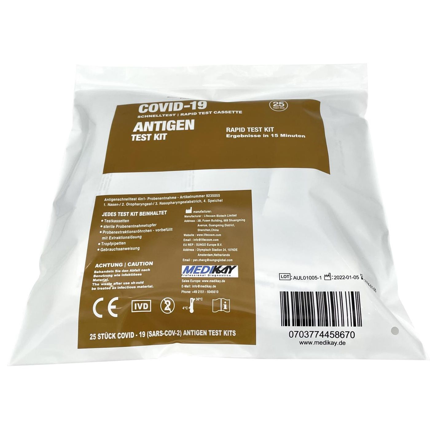 Lifecosm Biotech Limited COVID-19 Schnelltest 4in1 (Profitest)
