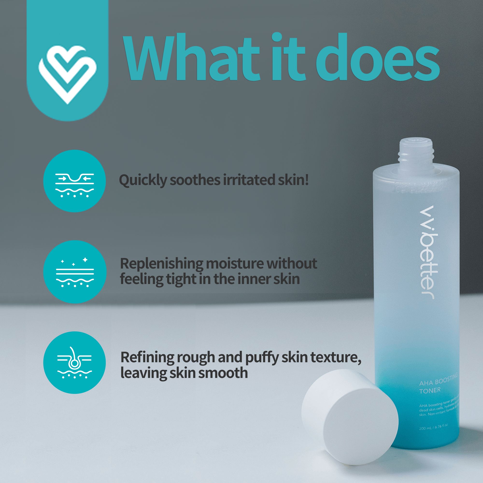 vvbetter AHA Boosting Toner – Sanftes AHA-Peeling & Feuchtigkeitsausgleich