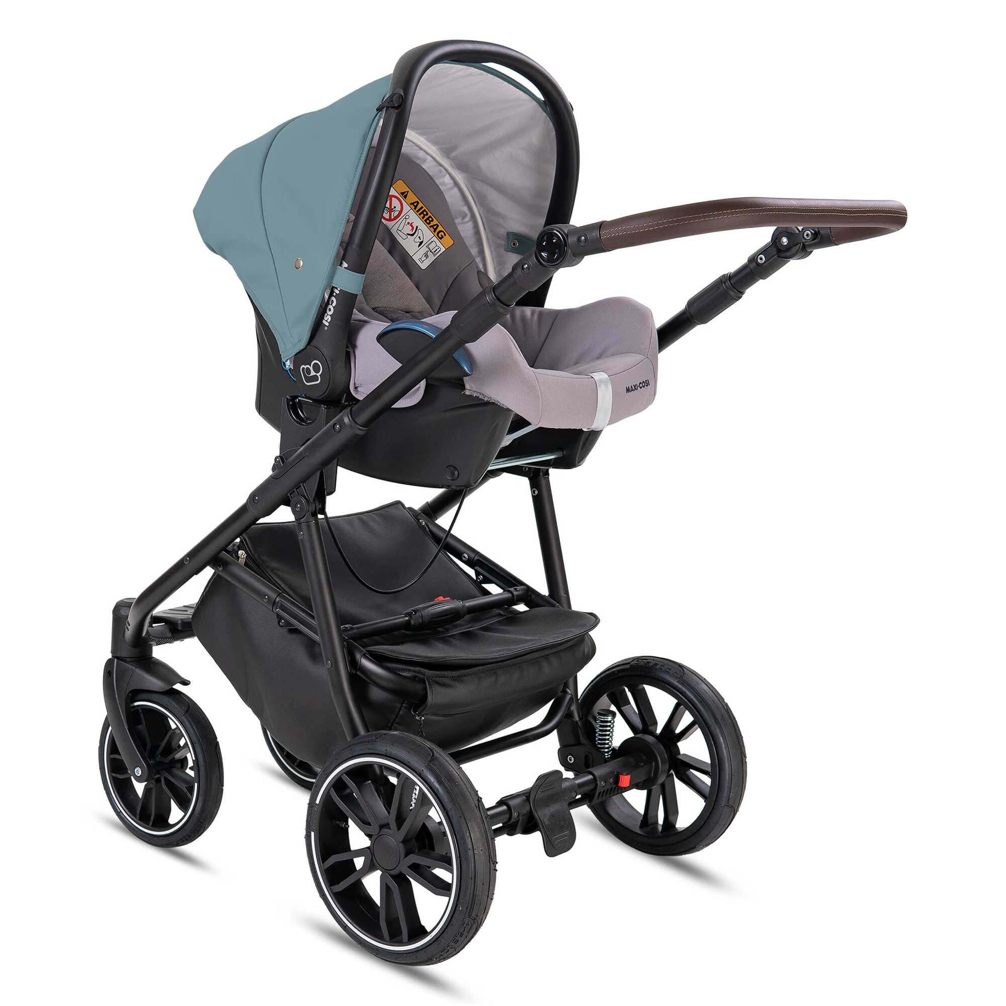 Minigo Beat 2 in 1 Kombikinderwagen Luftreifen, Blue Grey