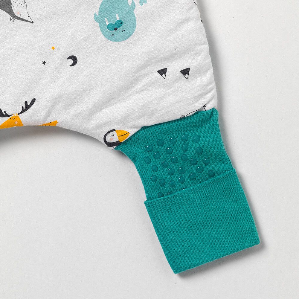 schlummersack Ganzjahres Schlafsack mit Füßen aus 100% Bio-Baumwolle in 2.5 Tog 100 cm Polarfreunde