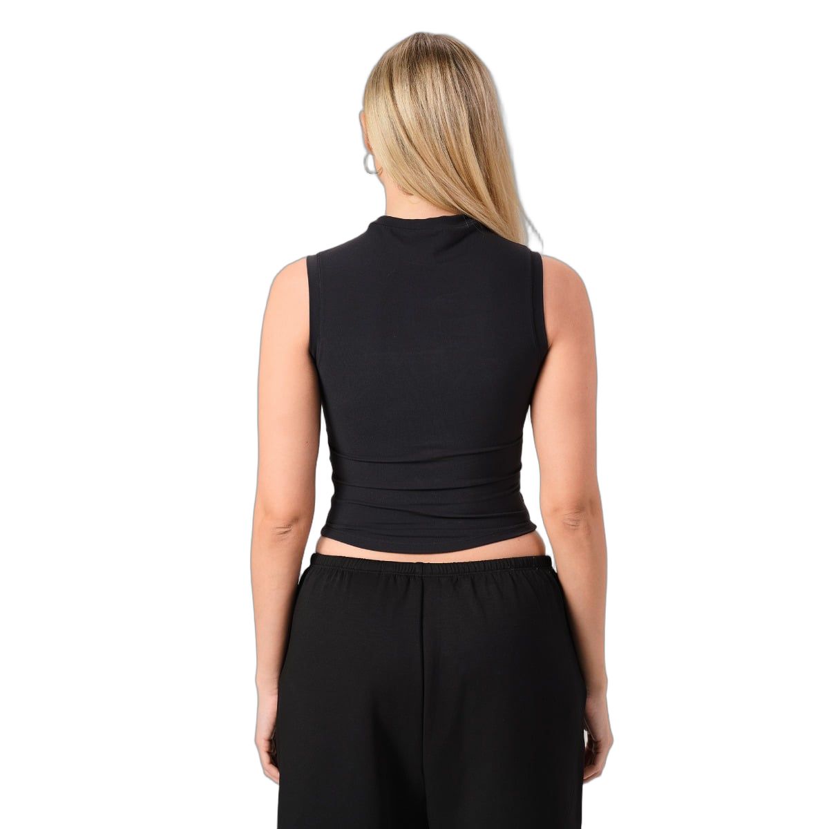 GymBeam Top Damen ärmellos mit Rollkragen, Slim Fit und integriertem BH Black