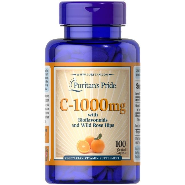 Puritan's Pride Vitamin C-1000 mg mit Bioflavonoiden und Hagebutten 100 Pc