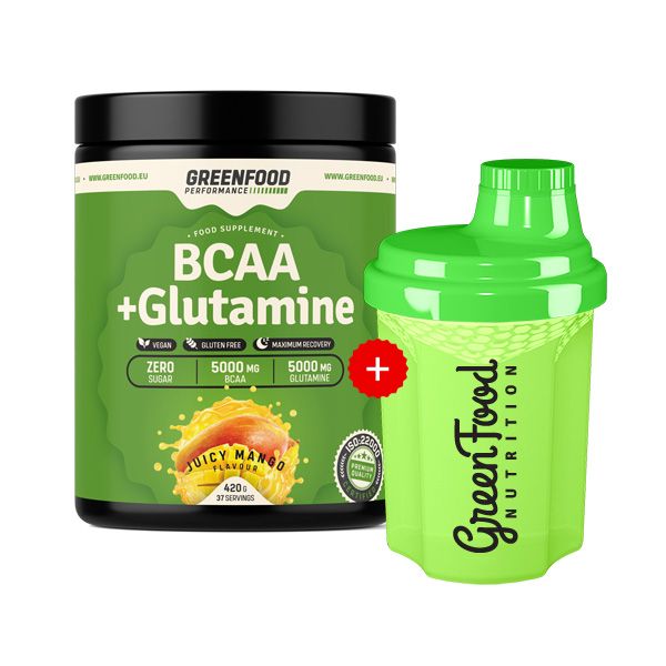 GreenFood Nutrition Performance BCAA + Glutamine  + 300ml Shaker