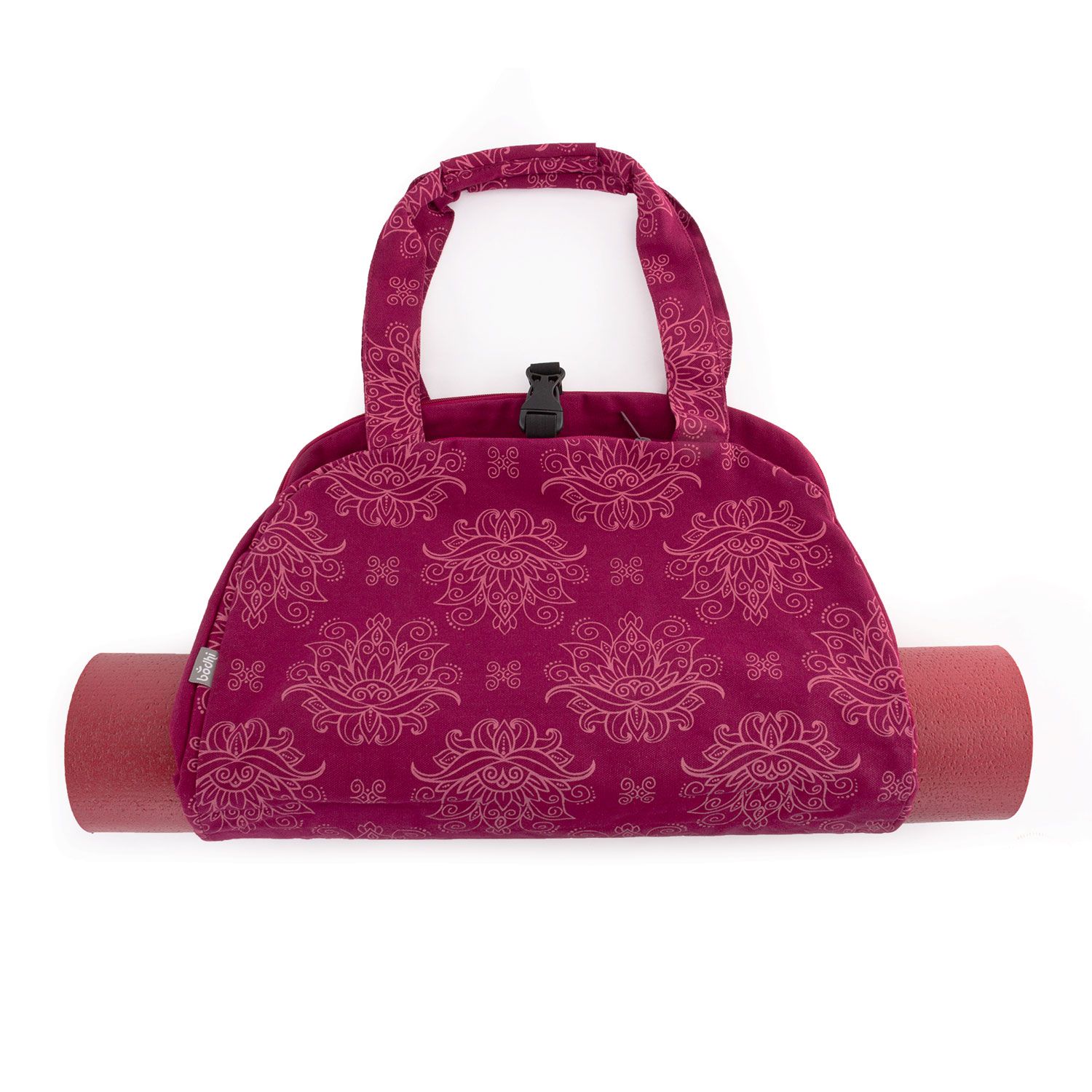 Maharaja Collection: Gemusterte Yoga Bag NAMASTÉ "Lotus", berry