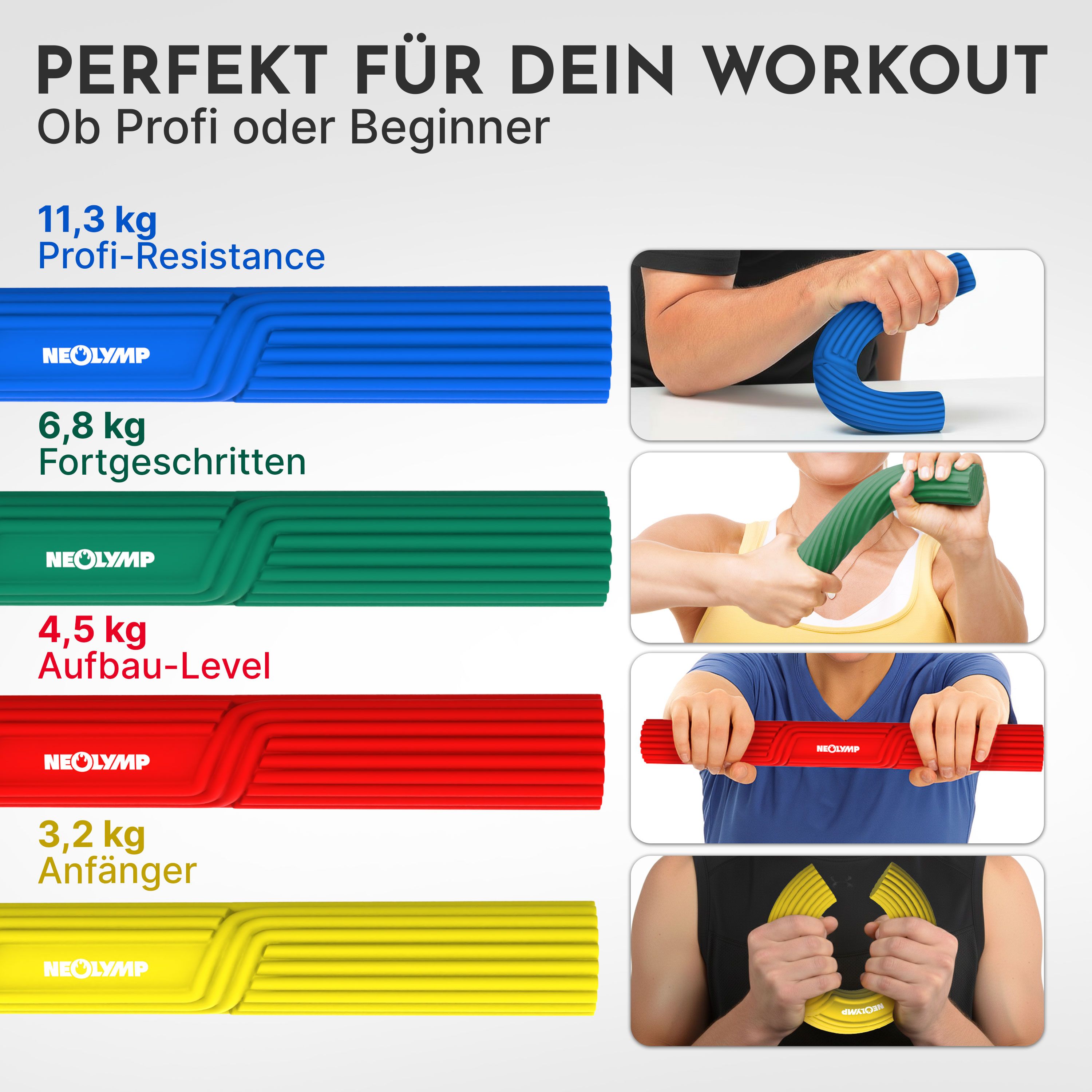 NEOLYMP Handtrainer Unterarmtrainer 4,5 kg