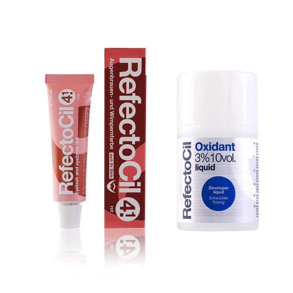 Refectocil Wimpernfarbe rot 4.1 & Refectocil Oxidant flüssig 3% Set