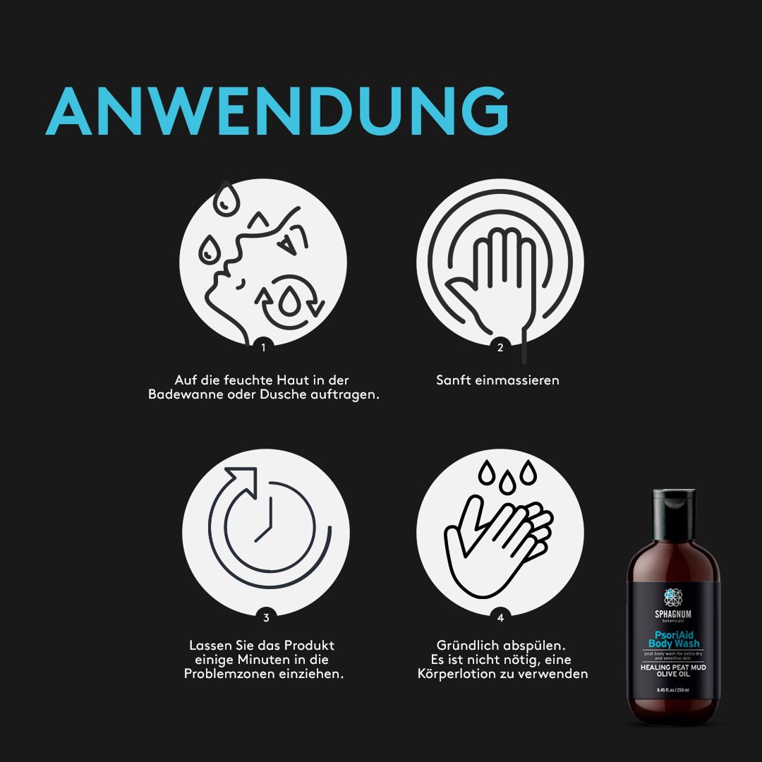 Sphagnum Botanicals Psoriasis Body Wash - mit Olivenöl & Torf-Schlamm