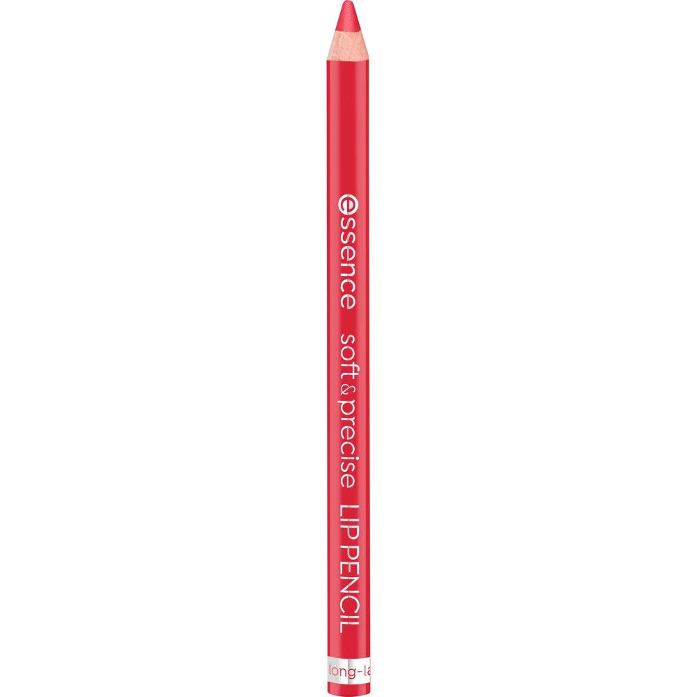 Roter Lippenkonturenstift. Aufschrift: Essence, Soft & Precise, LIP PENCIL. Spitze ist spitz.