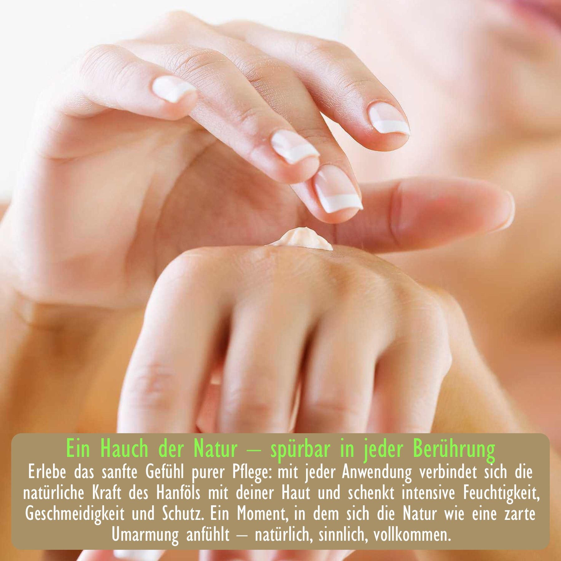 Hello Nature Handcreme für Handpflege mit Hanföl