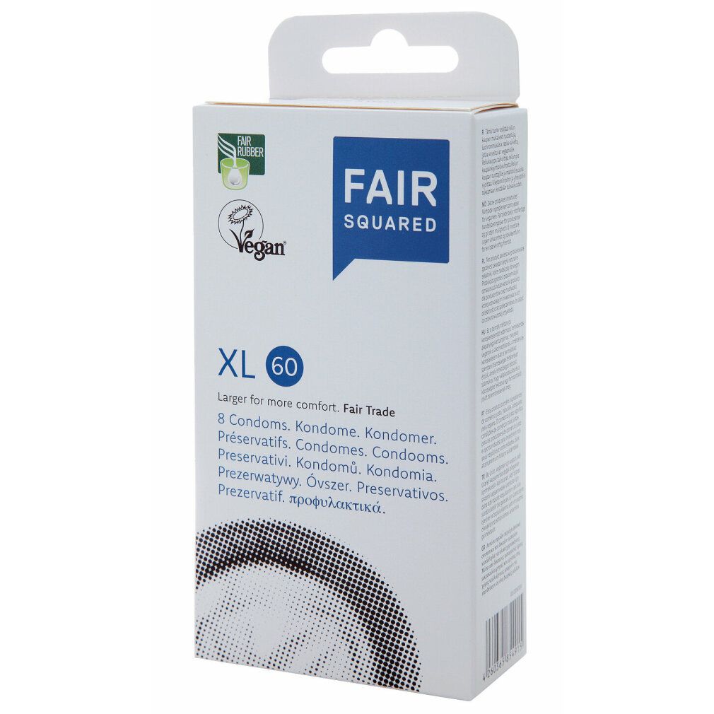 Fair Squared «XL 60» geräumige Fair-Trade-Kondome, CO²-neutral und vegan