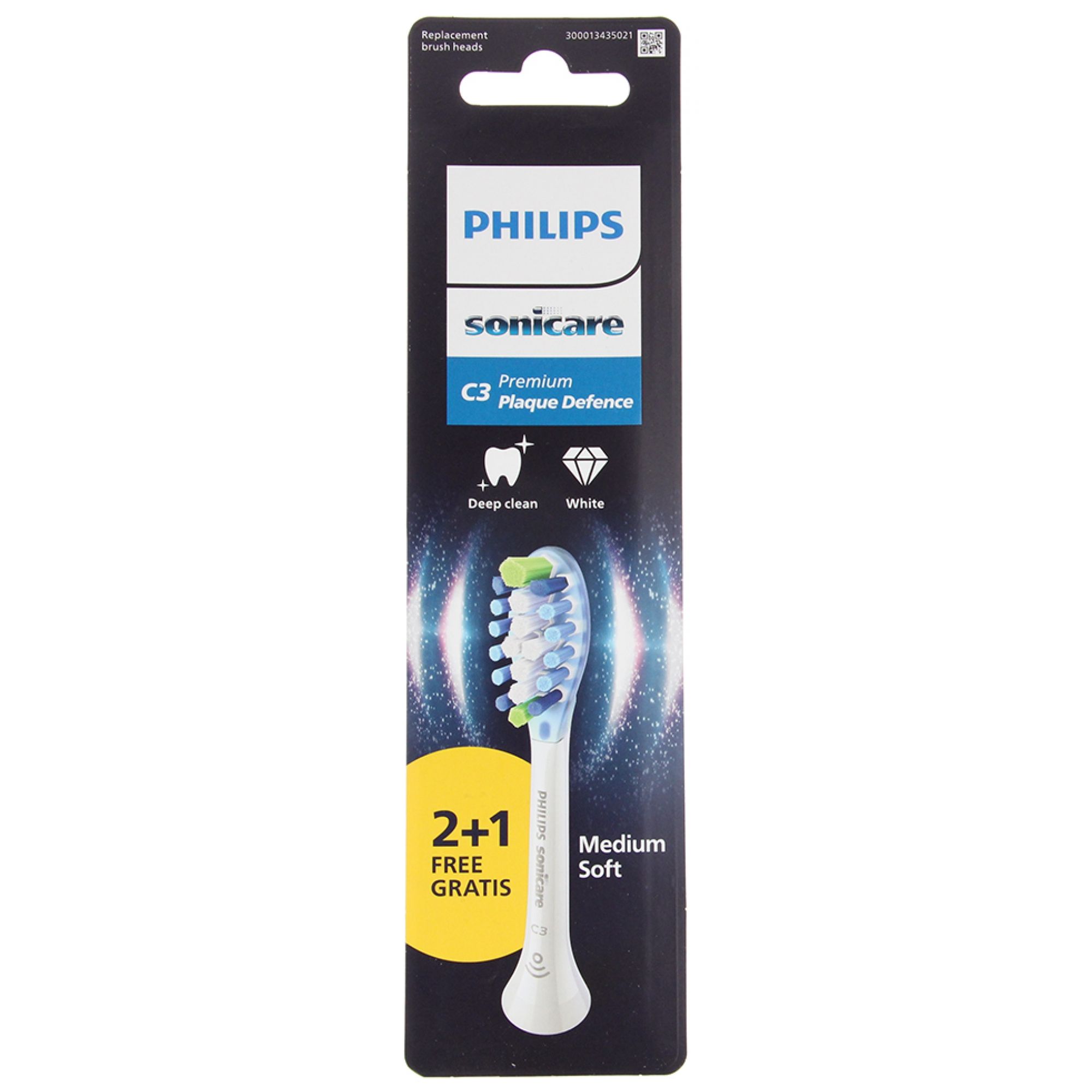 Philips Sonicare C3 Premium Plate Defense Hx9043/87 3 Bürstenköpfe 2,6x6x23,1 cm