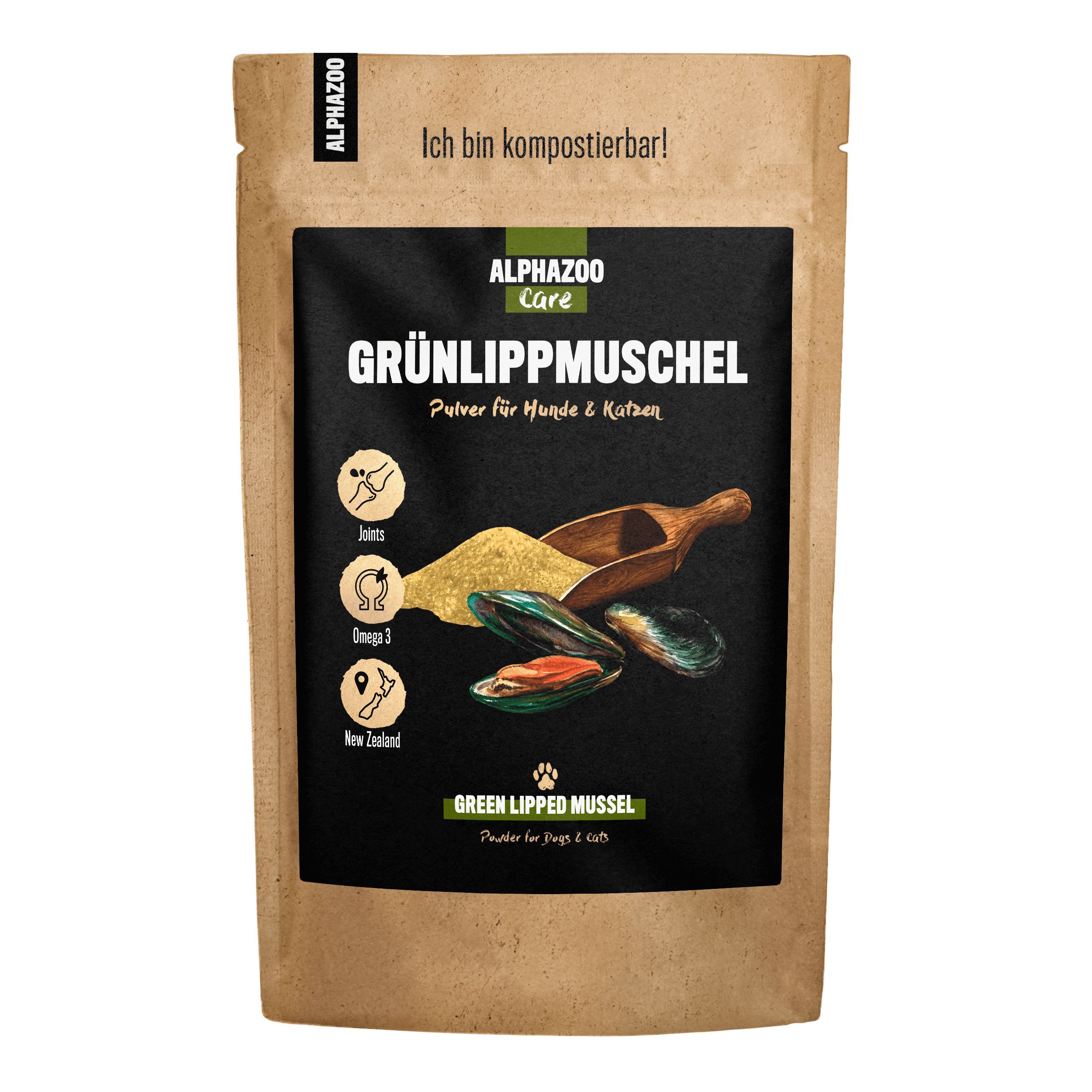 ALPHAZOO Grünlippmuschel-Pulver 750g I Ausgelistet