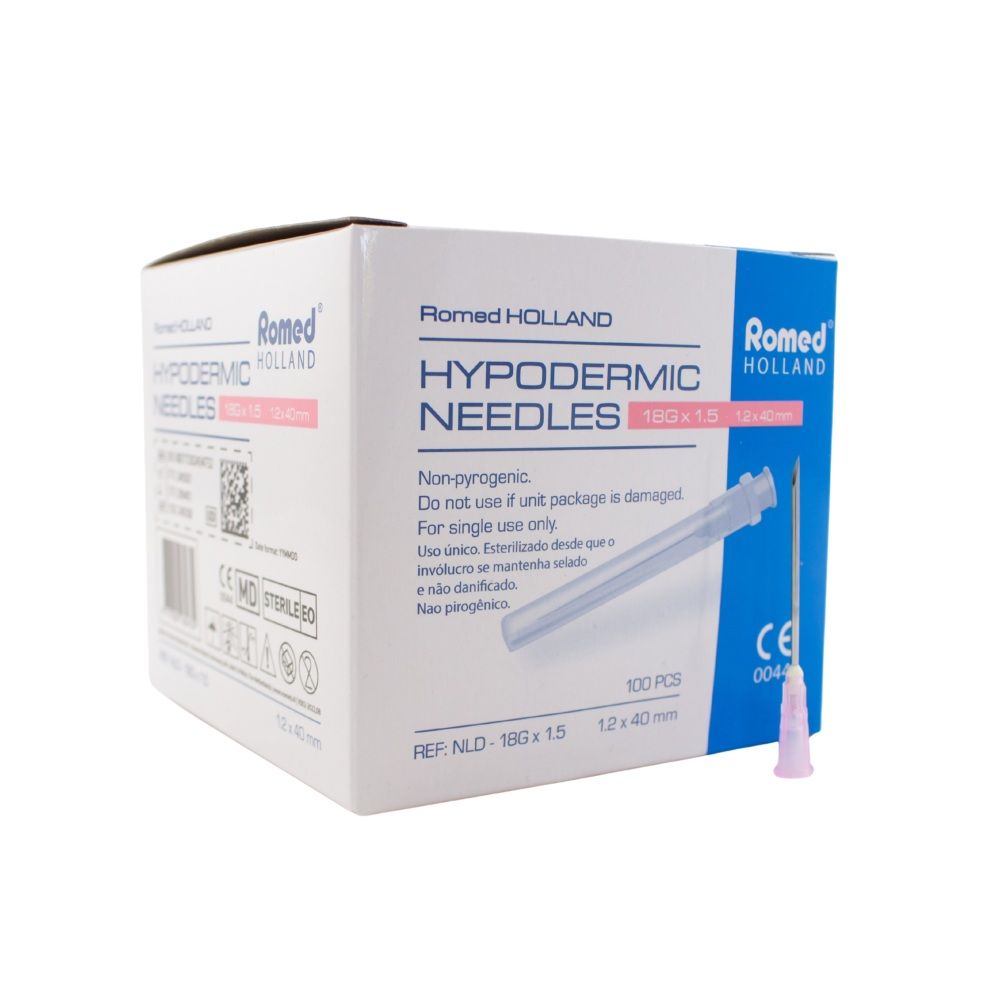 Romed Injektionskanülen 18G x 1.5, steril, 1.2 x 40 mm
