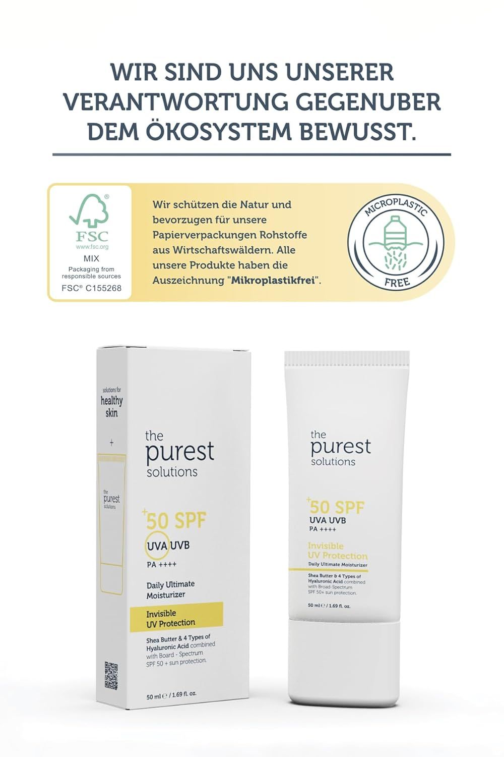 The Purest Solutions Sonnencreme SPF 50+