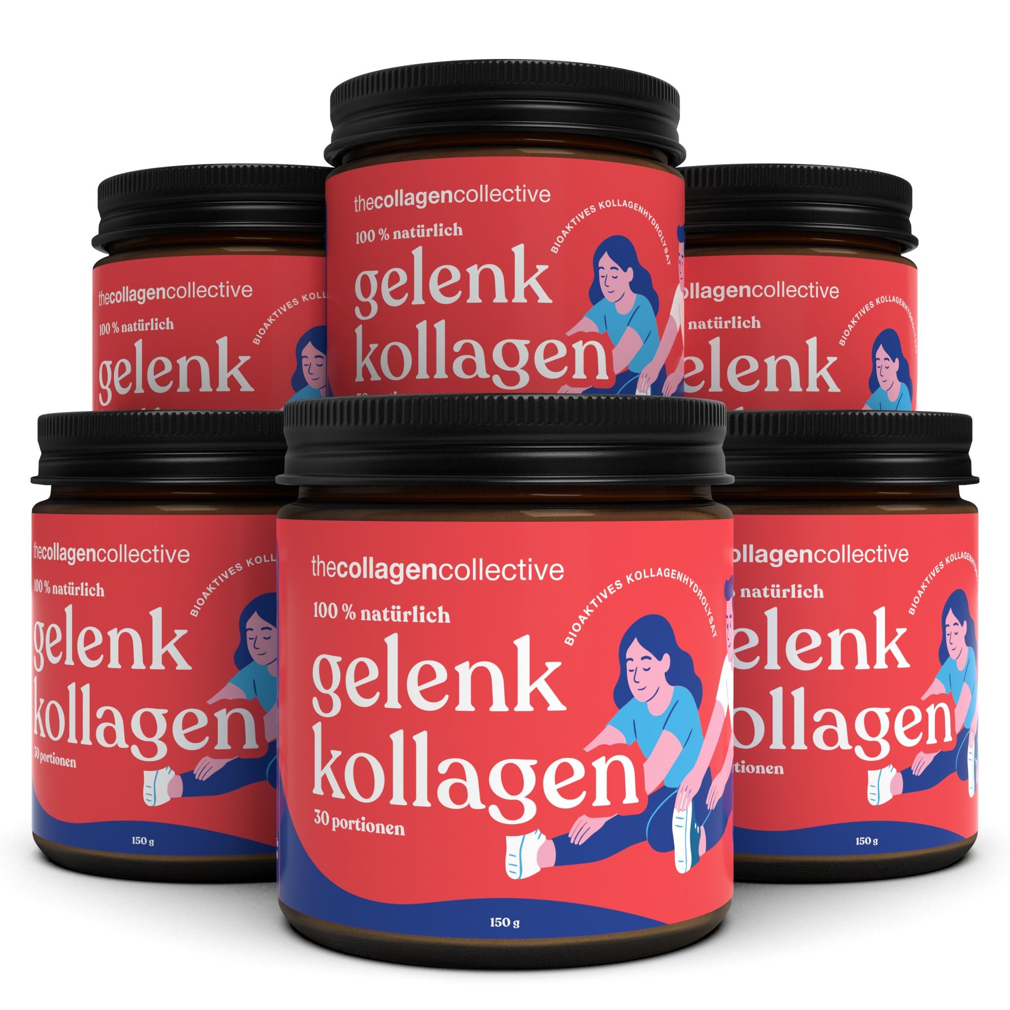 The Collagen Collective: Gelenk Kollagen Pulver 6x150 g