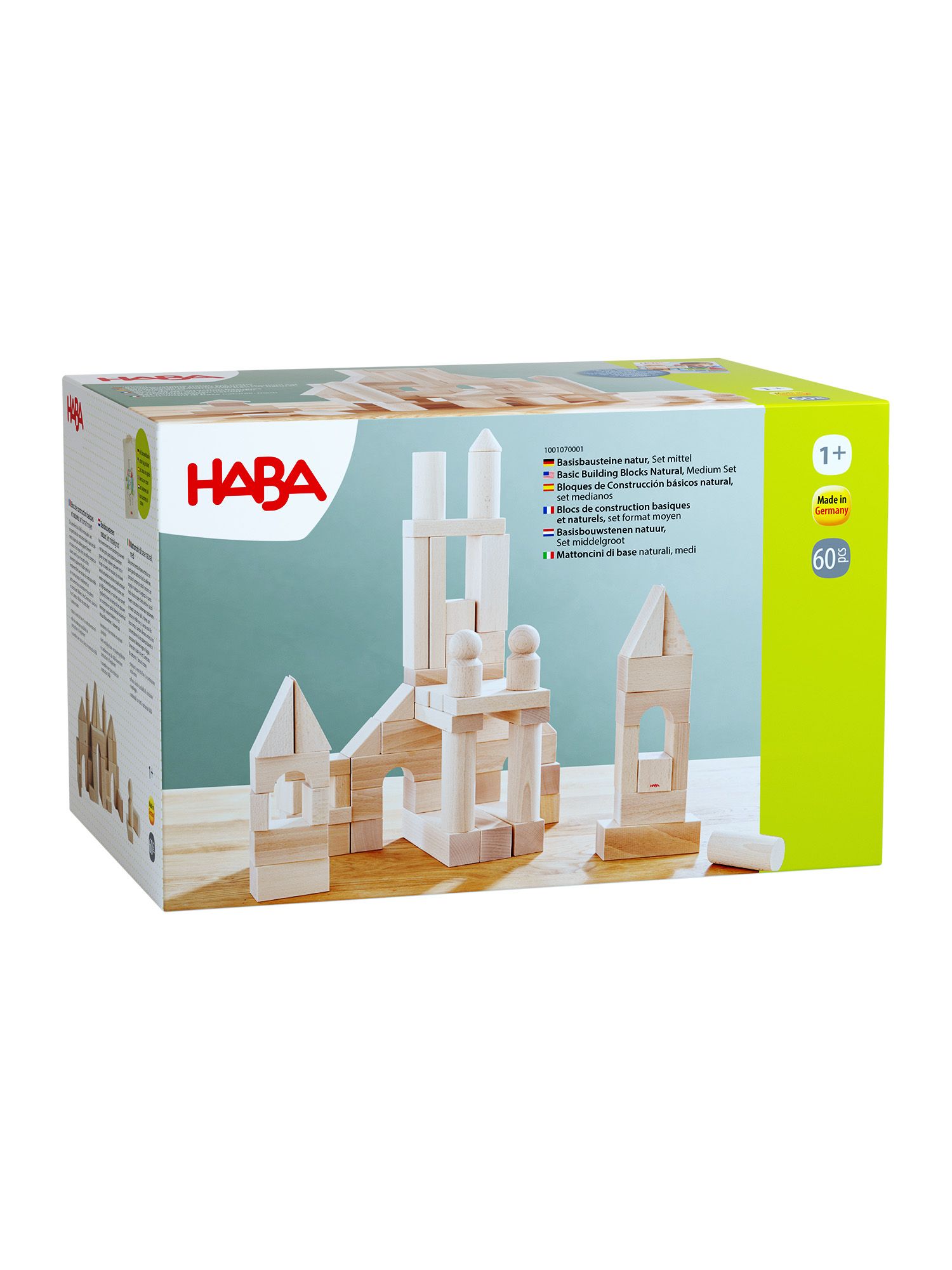 HABA Spielbausteine Basisbausteine natur, Set mittel